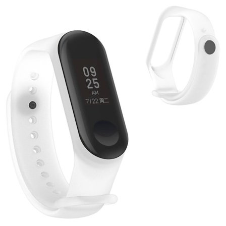 Xiaomi Mi Smart Band 4 / Band 3 genomskinligt klockarmband i silikon - Transparent Vit