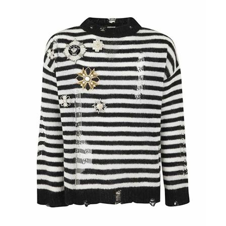 Balmain, Sweater Yu 1Ke 03563Kceab Czarny, Kobieta, Rozmiar: M