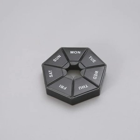 Pilleboks Medisinboks Pilleholder Pilleboks Svart svart