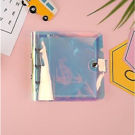 Mini 4-tums pärm fotoalbum 40 fickor glänsande färg laser korthållare för fotokort Lomo-kort