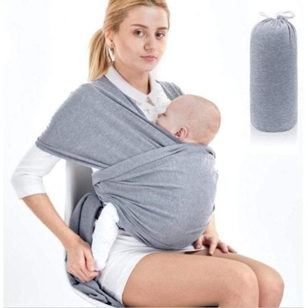 Baby Carrier Wrap - AUDBURN - Lysegrå - Unisex