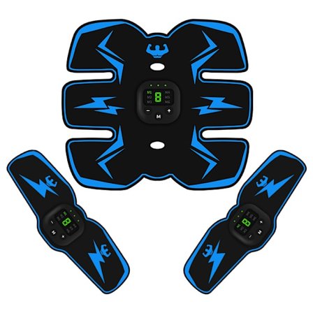 Ems Muskelstimulator til Mave, Arme og Mavetræning, Blå