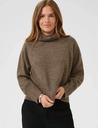 Kaffe Kaerin Rollneck - Khaki green - XXL