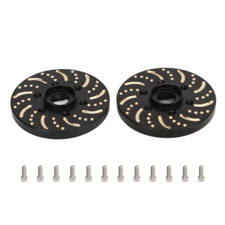 Messing Hjulvekter Messing 6-Hulls Hjul Hex Nav Adaptervekt for 1.9in 2.2in Beadlock Hjulfelg 9mm