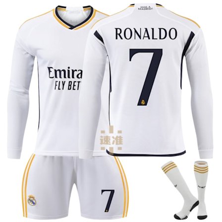 Mub- 2324 Real Madrid Långärmad Fotbollströja 7 Ronaldo 24