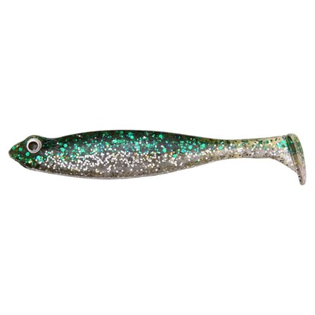 Megabass Hazedong Shad SW 4,2'', 10,7cm (5-pack) - Green Silver