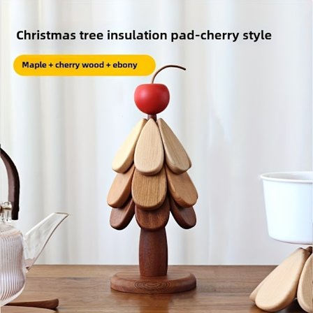 Varmeisolerende matte av tre til juletre, brikke