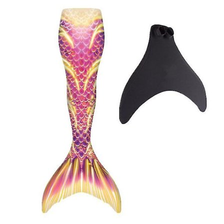 Kids Wear-resistant Mermaid Tail For Swimming, Monofin Included