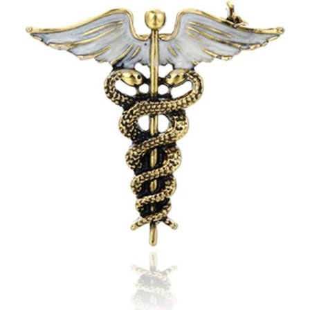 Heyone Vintage Medisinsk Caduceus Brosje Pin Doktor Sykepleier Gave Brosje