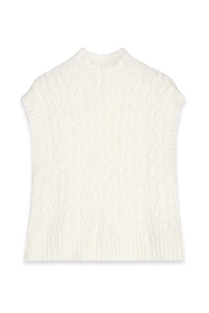 NA-KD Gilet sans manches en maille torsadée - Gilet en tricot - Blanc - L (EU 42-44)