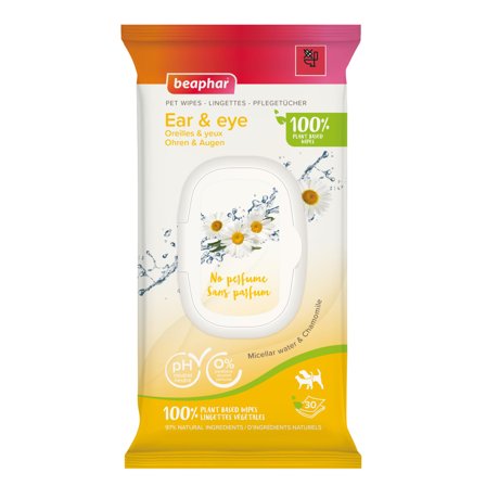 Beaphar Våtservietter Øyne & Ører - 30pk