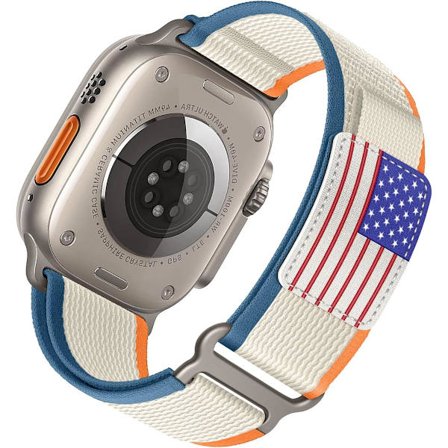 Apple Watch Ultra/2 ranneke 49mm 45mm 44mm 42mm 41mm 40mm 38mm iwatch-rannekkeet miehille ja naisille, kestävä nailonhihna rannekkeet