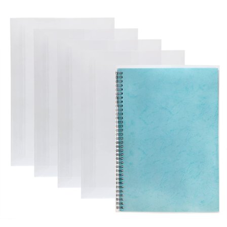 10 stk. gjennomsiktige bokbeskyttere for skolebøker, vanntette plastlommer (A4)