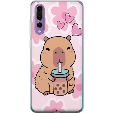Kompatibelt Mobilskal till Huawei Huawei P20 Pro Kawaii Capybara Hjärtan Anime Stil Söt Design Djurmotiv TikTok Populärt Present Tjej