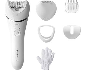 Philips BRE715/00 - Epilaptor med tillbehör, för lena underben på bara 10 min