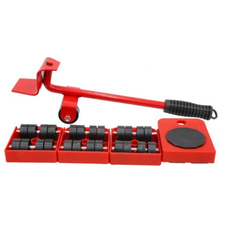 5 stk. møbelløfter dolly 360° roterende kraftig til sofa bord skab