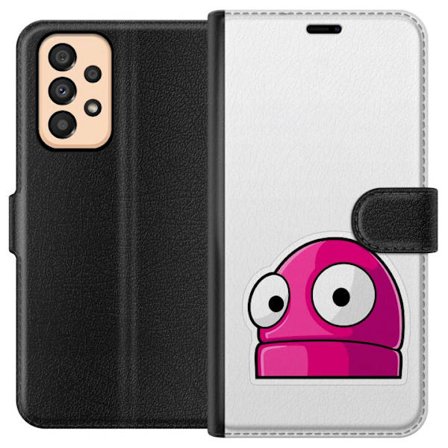 Kompatibel Tegnebogsetui til Samsung Samsung Galaxy A33 5G Rosa tegneseriefigur med store øjne i legende og humoristisk stil