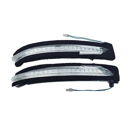 Venstre/Højre Sidespejl Blinklys Lampe Kompatibel Med NISSAN XTrail T32 Qashqai J11 Murano Z52 Navara 261654CL6B 261604CL6B (Venstre og højre)