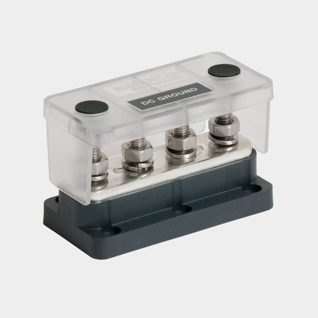 Klemrække BEP Marine Pro Installer Heavy-duty Bus Bar, 4 x M8, 500 A, med låg