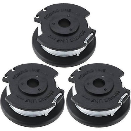 3 stk. Erstatningslinespoler kompatible med Einhell Ge-Ct 18/28 Li og Ge-Ct 18/28 Li Tc, nylon græstrimmer [DB] Sort