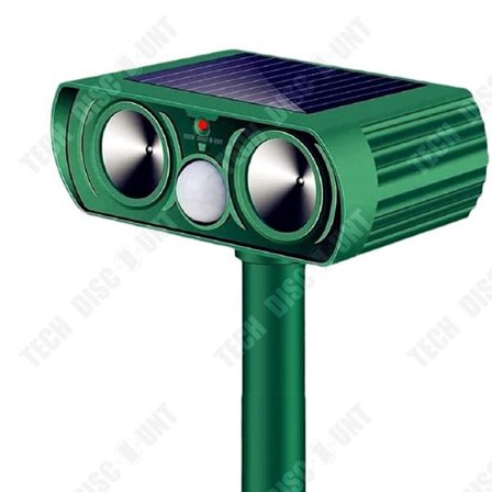 Ultralyd kattekontrol udendørs INN IPX4 16,7x14,2cm op til 8 m ultralyd katteafskrækkelse til have og gård mod katte, hunde og fugle