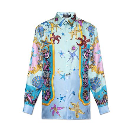 Versace Patterned shirt , Blauw , Heren , Maat: M