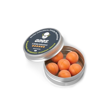 Oros Strike Indicators 6pcs in Alu Jar - Medium Orange