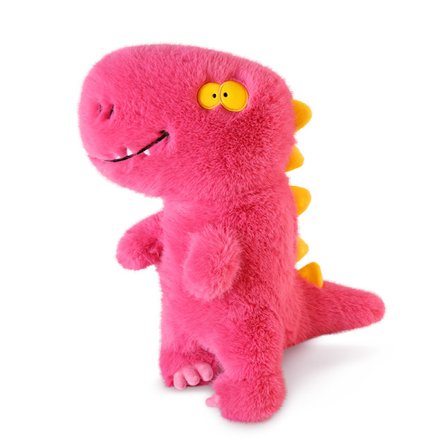 Cartoon Fluffy Green Demon Ugly Dinosaur Plush Toy Stuffed Animals Stupid Dino Plushies Anime Doll Cute Soft Kids Birthday Gifts(pink)