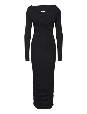Cillian - Wrap Jersey Maxikjole Festkjole Sort Day Birger Et Mikkelsen