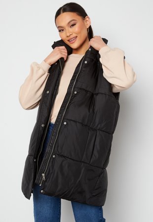 ONLY Demy Padded Waistcoat Black Vaatteet