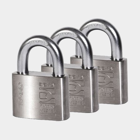Cadenas BEMA RF-360, classe 3, Ø12 mm, verrouillage identique, argent, 3-pack