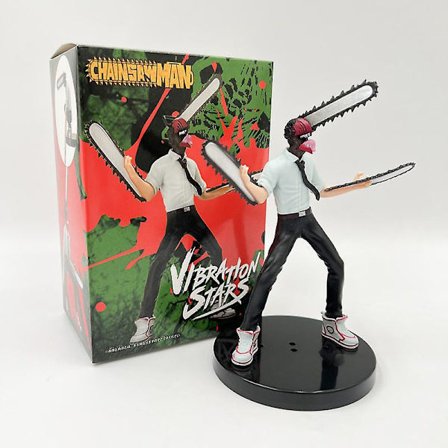 19 cm Chainsaw Man Denji Anime Figur Power/Denji Actionfigur Chainsaw Man Denji Figurin Vuxen Samlarobjekt Modell Docka Leksak Present C 17 cm