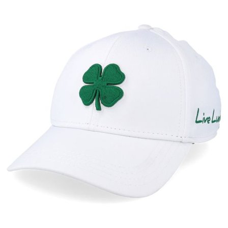 Black Clover - Vit flexfit Keps - Premium Clover 16 Kelly Green/White Flexfit @ Hatstore