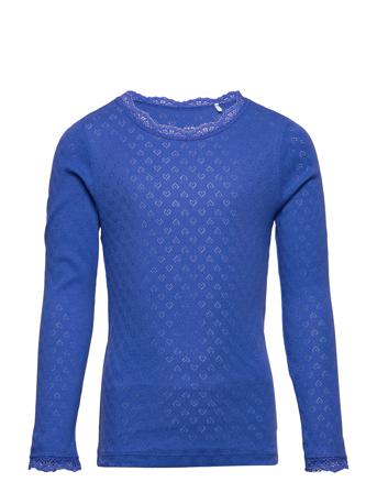 Nkfbacce Ls Slim Top T-shirts Long-sleeved T-shirts Sininen Name It
