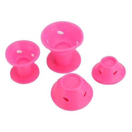 30 stk Husholdnings gør-det-selv Bølget krøllet hår Roller Hårkrøller Styling Frisørværktøj (Pink)