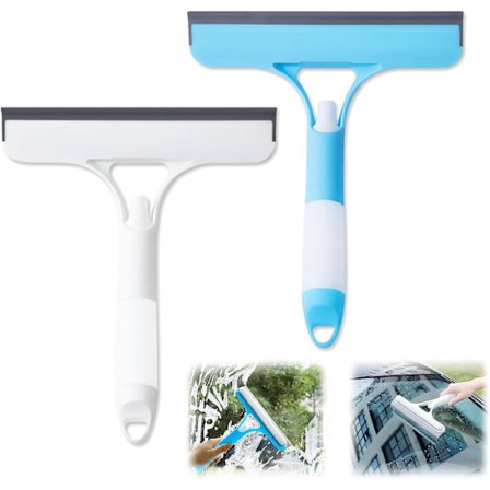 Spray Squeegee, 3 i 1 vinduesrenser med flaske og skraber til bil, hjem og køkken gIass overflader