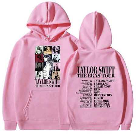 Taylor Swift The Best Tour Fans Luvtröja Tryckt Huvtröja Pullover Jumper Toppar För Vuxna Kollektion Present Rosa julklapp Rosa S