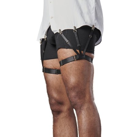 Schwarze W Hemdhalter 2er Pack for Men