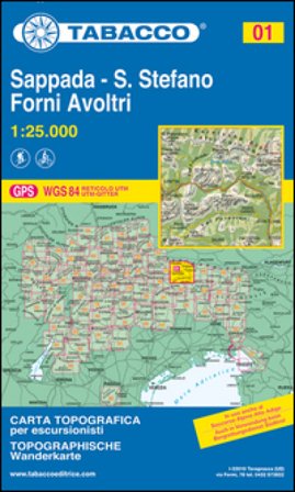 Sappada. S. Stefano. Forni Avoltri 1:25.000 NA