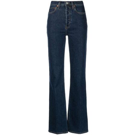 Re/Done, Jeans 70s slit-knee straight-leg Blauw, Dames, Maat:W29