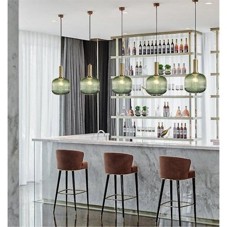 1-lys 20 cm Kreativ Hengelampe Metall Glass Globe Led