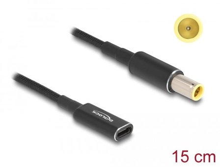 Delock strømadapter - 24 pin USB-C til 7,9 x 5,5 mm DC-jakk - 15 cm