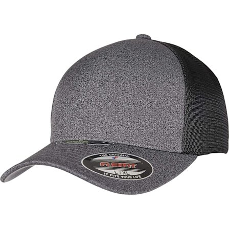 Yupoong Unisex Adult Flexfit Trucker Cap S-M Mörkgrå/Svart