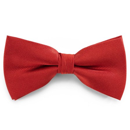 Red Pre-Tied Silk-Twill Bow Tie for Men - Pre-tied bow ties