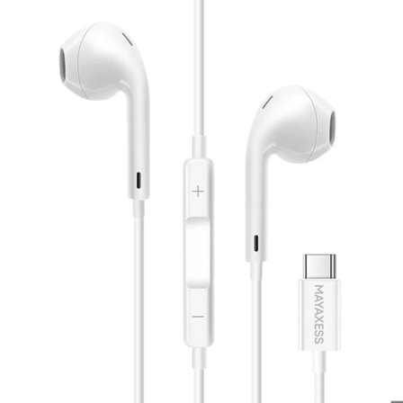 Kablede høretelefoner - Mayaxess - USB-C - Højttaler med høj lydkvalitet - Indbygget mikrofon - Letvægtsdesign