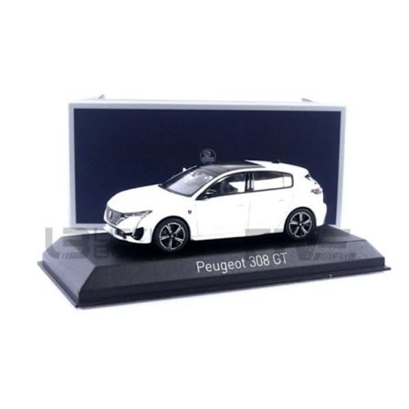 Samlarbil i miniatyr - NOREV - PEUGEOT 308 GT - 2021 - Pärlvit - 1/43