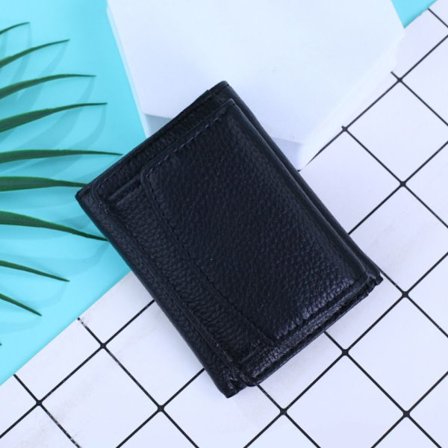 Mode korta plånböcker Enkel liten handväska SVART