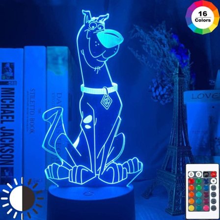 3D Illusion Lampe LED Natlys Sød Tegneserie Hund Scooby Doo-WELLNGS