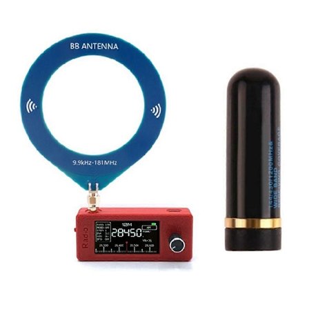 Bærbar 1.9-tommers IPS-skjerm Lommeradio med Antenne All Band Radio Mottaker HF SW MW VHF 0.5khz-181mhz Radio