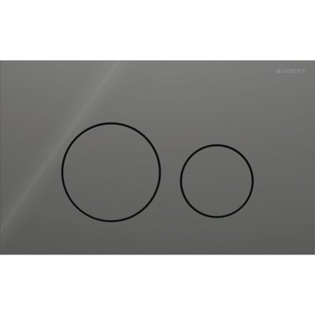 Geberit Sigma 40 Round Spolplatta glas Svart lava, Badrum